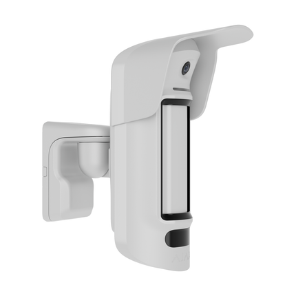 Ajax MotionCam Outdoor HighMount PhOD Jeweller wit, draadloze buiten Pircam 15m, 2 tot 4m hoogte, fotoverificatie bij alarm en op aanvraag, IP55