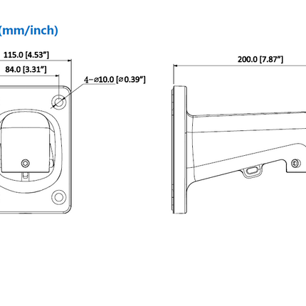 Dahua SD1A404DB-GNY 4MP Starlight WizSense 4x Zoom Mini-PTZ 2.8-12mm Motorzoomlens inc muurbeugel