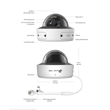 ip-camera.nl Vigi InSight S245 2.8mm of 4mm 4MP Full-Color Dome