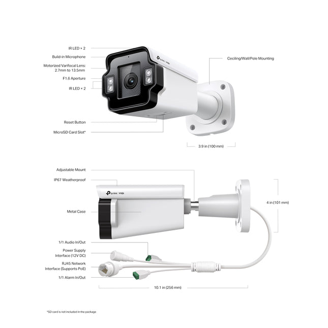 ip-camera.nl Vigi Gemotoriseerde Varifocale Bulletcamera met 5× Zoom en 60m IR