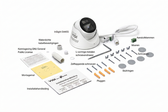 ip-camera.nl VIGI Insight S445S 2K 4MP ColorPro 2.0 Turret Camera 2.8MM of 4MM