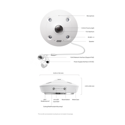 ip-camera.nl Vigi InSight S655I 360 graden camera