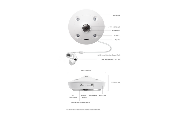 ip-camera.nl Vigi InSight S655I 360 graden camera