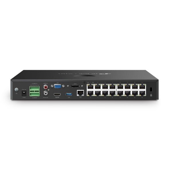 ip-camera.nl VIGI NVR2016H-16MP 16 kanaals PoE+ NVR 140 watt PoE voor het zware werk