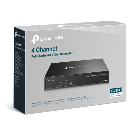 ip-camera.nl Vigi NVR1004H-4P 4 kanaals PoE+ NVR