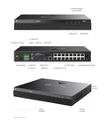 ip-camera.nl VIGI NVR2016H-16MP 16 kanaals PoE+ NVR 140 watt PoE voor het zware werk