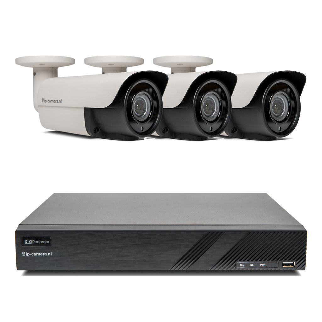 3 camera's + 4 kanaals recorder €1024,-