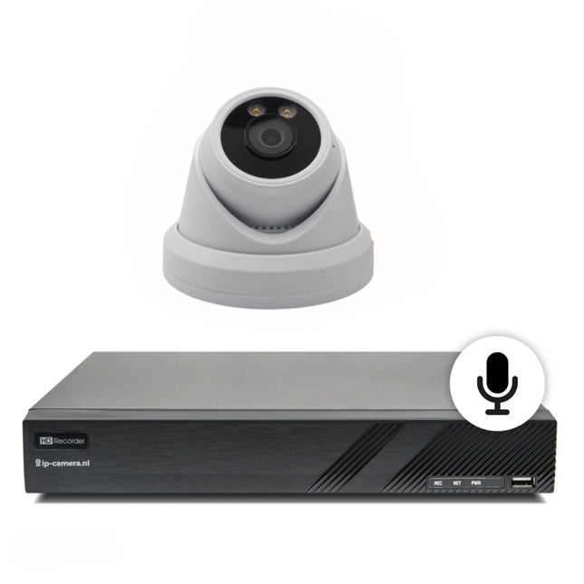 Beveiligingscamera set Pro dome Sony 6mp full color starlight Cmos en microfoon