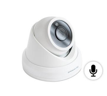 4K Beveiligingscamera dome wit met Sony 8MP Cmos en microfoon