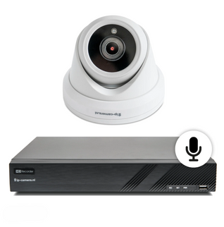 4K 8MP UHD Beveiligingscamera set dome met Sony Cmos en microfoon