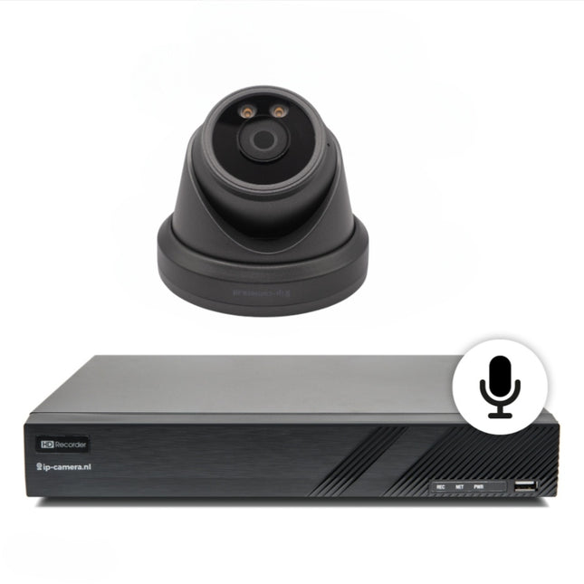 Draadloze camera set Pro dome zwart Sony 6MP full color starlight Cmos en microfoon